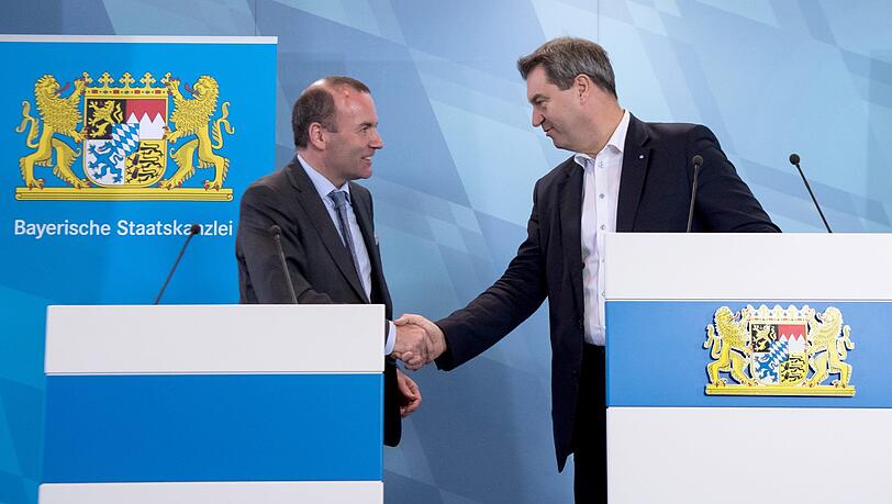 Markus Söder (r.) und Manfred Weber. Markus Söder (r.) und Manfred Weber.