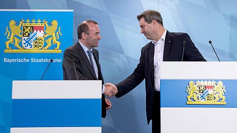 Markus Söder (r.) und Manfred Weber.