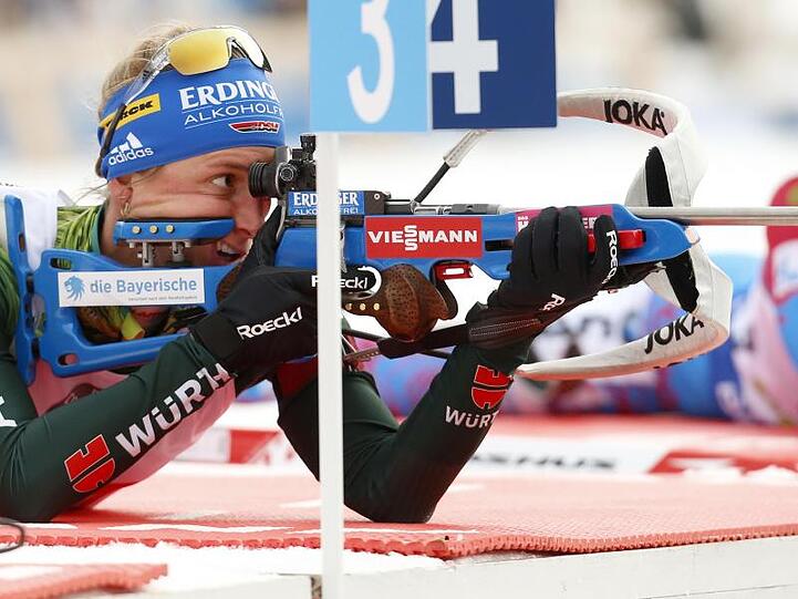 Vanessa Hinz kam beim Sprint in Hochfilzen als Elfte ins Ziel.