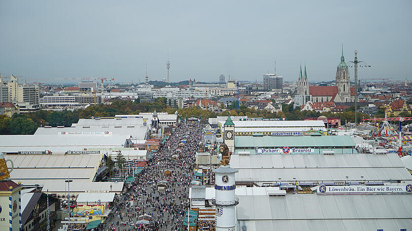 Die Wiesn von oben: Hier aus dem Riesenrad.