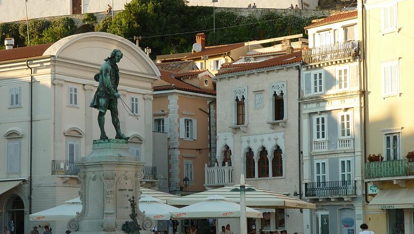 Der Tartini-Platz in Piran. Der Tartini-Platz in Piran.