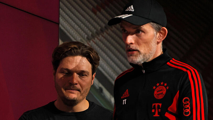 Jeder Wackler könnte im Saisonendspurt den Titel für den jeweils anderen bedeuten: BVB-Coach Edin Terzic (li.) und Bayern-Trainer Thomas Tuchel (re.)