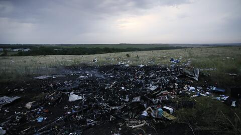 Die Absturtzstelle der MH 17.