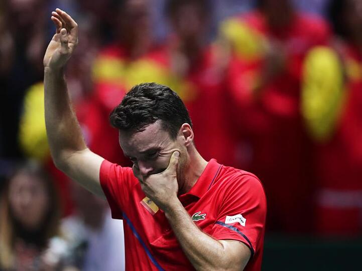 Roberto Bautista Agut brach nach seinem Sieg in Tränen aus.