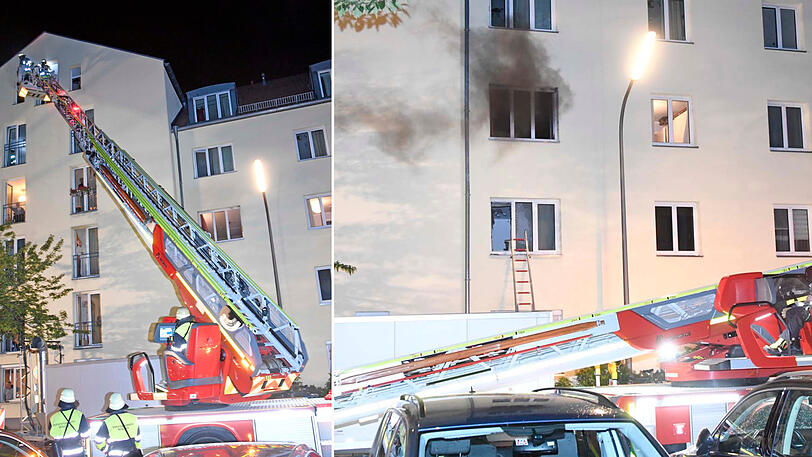In der Nacht brannte es in einem Mehrfamilienhause in Sendling. Die Feuerwehr musste mehrere Bewohner retten. Die Bilder.