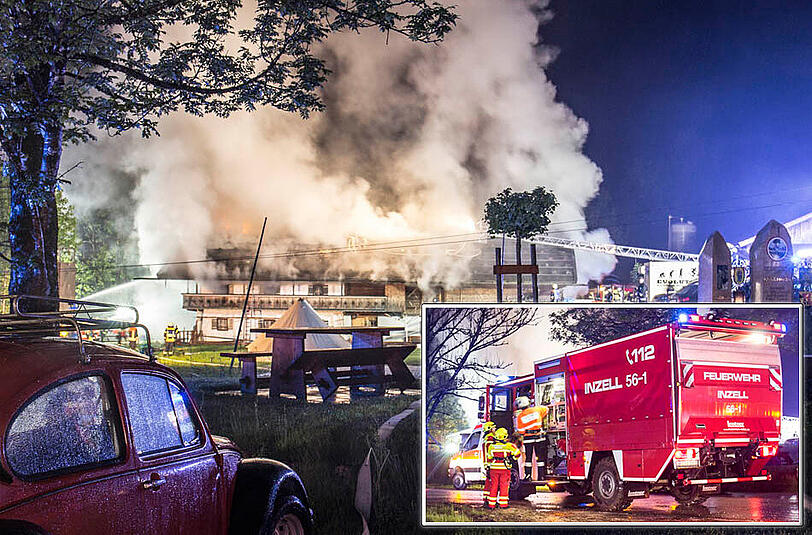 Die Bilder vom Großbrand des Gästehauses im Landkreis Berchtesgadener Land.