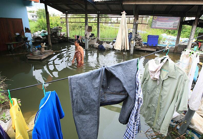 Überschwemmung in Thailand die Bilder