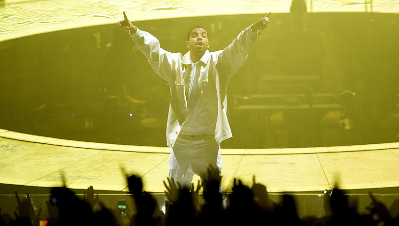 Der kanadische Schauspieler und Rapper Drake (Aubrey Drake Graham) in Berlin. Bei seinem Münchner Auftritt waren keine Fotografen zugelassen.