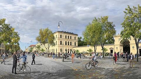 So könnte der Odeonsplatz nach der Umgestaltung aussehen.