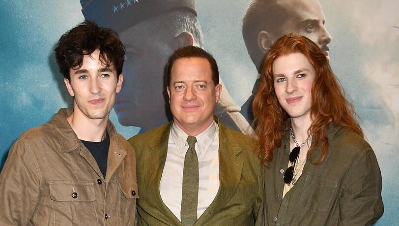 Bei einer Premiere in New York City: Holden, Brendan und Leland Fraser (v.l.n.r.).