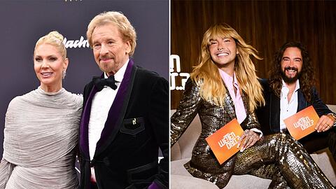 Thomas Gottschalk und Karina (li.) werden die "Wetten, dass..?"-Premiere der Kaulitz-Br&uuml;der nicht live verfolgen.