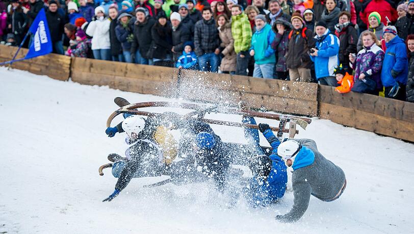 Impressionen vom Hornschlittenrennen in Garmisch-Partenkirchen