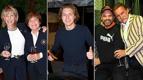 Golf-Gaudi im Wein-Mekka: Die Promis feierten die Eröffnung der "Römmerts WeinWelt"...
