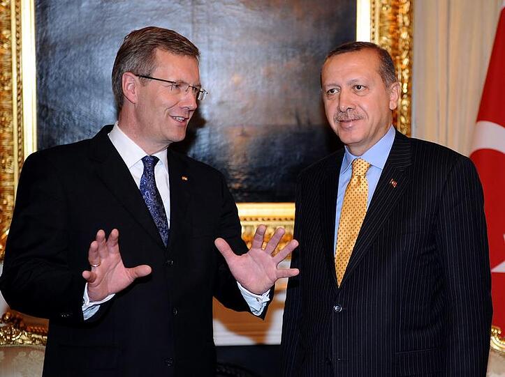 Christian Wulff am Dienstag zusammen mit dem türkischen Präsidenten Gül.