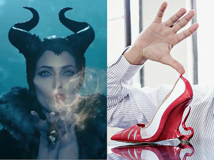Die böse Fee Angelina Jolie hauchte dem Star-Designer Christian Louboutin die Idee zu den sündhaft schönen Schuhen ein