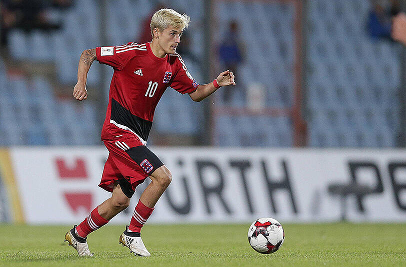 Der luxemburgische Nationalspieler Vincent Thill im WM-Qualifikationsspiel gegen Russland (0:4).