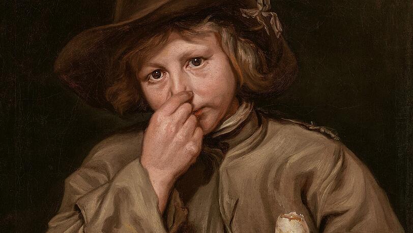 Fies, so ein faules Ei! Michaelina Wautiers „Geruchssinn“ aus der Serie „Die fünf Sinne“ von 1650 spricht Bände - und hat Witz.