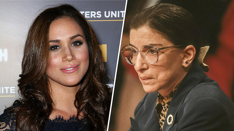 Herzogin Meghan (l.) hat sich zum Tod von Ruth Bader Ginsburg geäußert