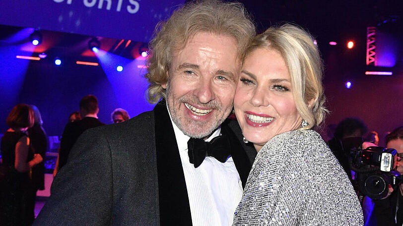 Thomas Gottschalk und Karina Mroß beim Ball des Sports in Wiesbaden