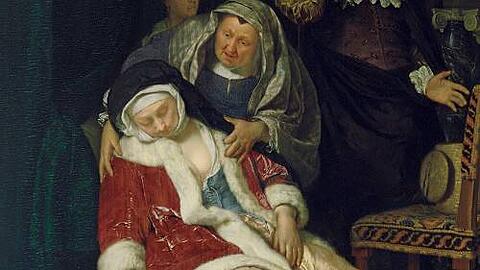 Ausschnitt aus dem Bild "Kranke Frau".