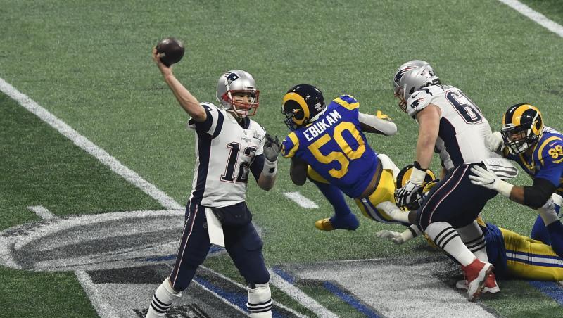 Quarterback Tom Brady (l) und die New England Patriots dominieren die NFL. Quarterback Tom Brady (l) und die New England Patriots dominieren die NFL.