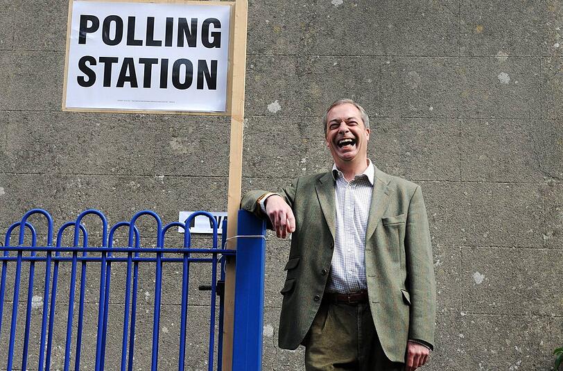 Sehr zuversichtlich: Nigel Farage von der EU-feindlichen Ukip-Partei.