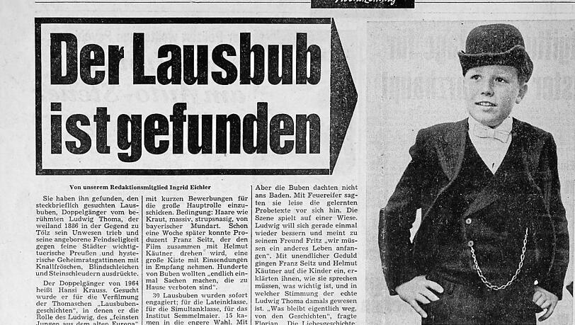 1964: Hansi Krauss wird in der AZ zum "Lausbub" gekürt. 1964: Hansi Krauss wird in der AZ zum "Lausbub" gekürt.