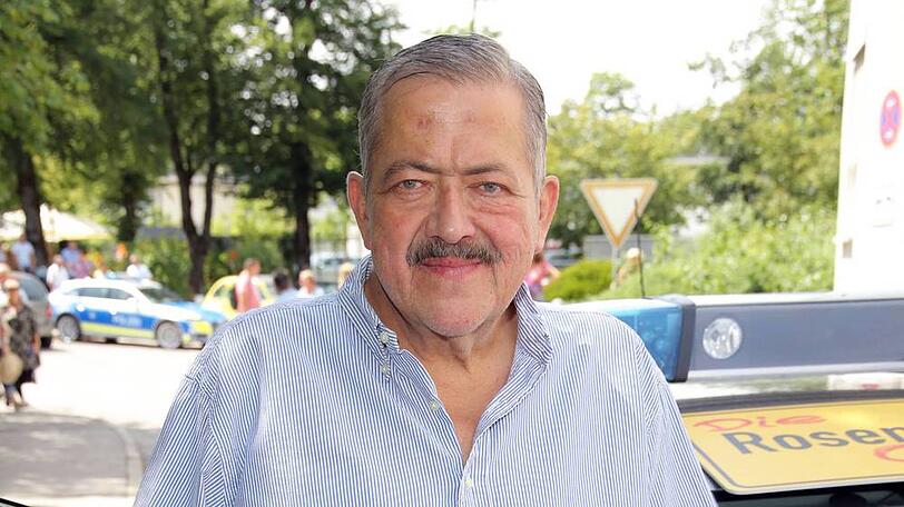 Joseph Hannesschläger bei einem Fantag von "Die Rosenheim-Cops" im Juli