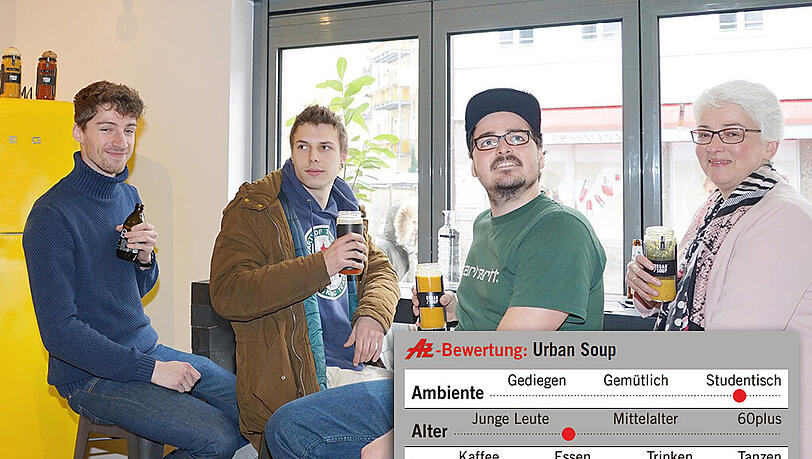 Für den schnellen Hunger: auf ein Glas Suppe bei Tim Maiwald (l.) Für den schnellen Hunger: auf ein Glas Suppe bei Tim Maiwald (l.)