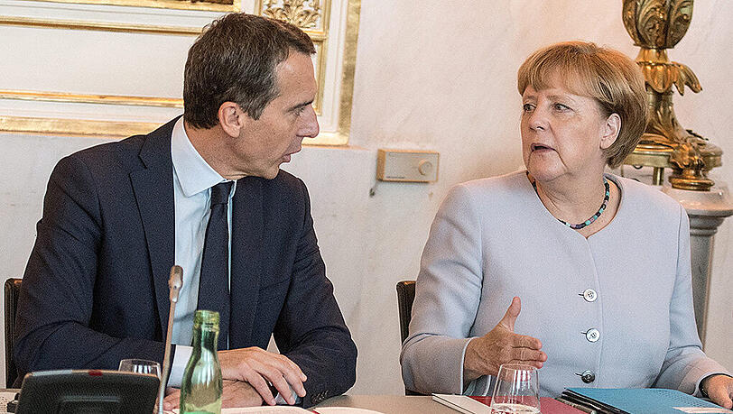 Kanzler unter sich: Der Österreicher Christian Kern und Bundeskanzlerin Angela Merkel. Kanzler unter sich: Der Österreicher Christian Kern und Bundeskanzlerin Angela Merkel.
