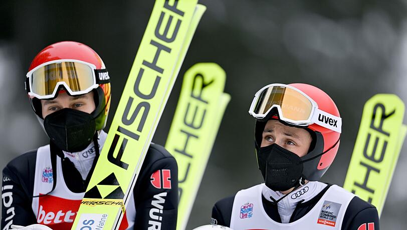 Die Kombinierer Terence Weber (l) und Eric Frenzel.
