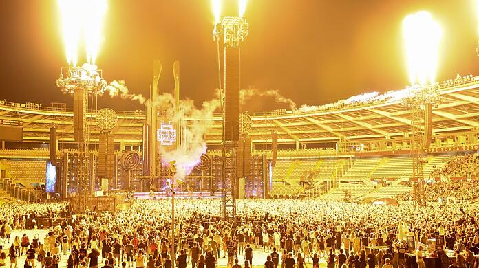 Ein Rammstein-Konzert bietet - wie hier in Turin - eigentlich immer eine Art Silversterstimmung.