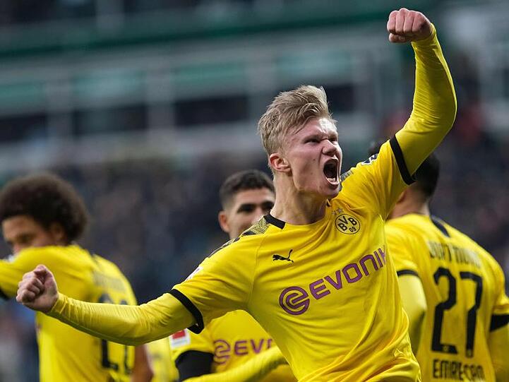 Er triftt und und trifft und trifft: BVB-Stürmer Erling Haaland.