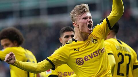 Er triftt und und trifft und trifft: BVB-Stürmer Erling Haaland.