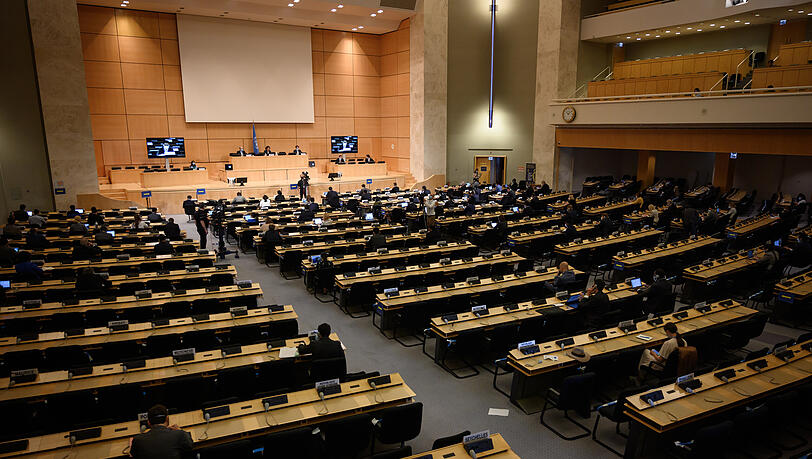 Delegierte der Vereinten Nationen bei einer Sitzung des UN-Menschenrechtsrates. (Archivbild)