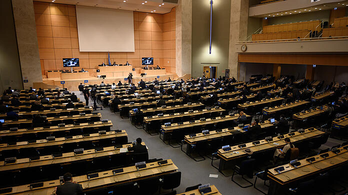 Delegierte der Vereinten Nationen bei einer Sitzung des UN-Menschenrechtsrates. (Archivbild)