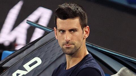 Novak Djokovic beim Training in Melbourne.