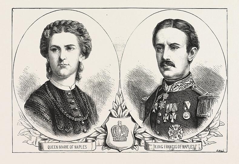 Marie von Neapel und König Francesco II.