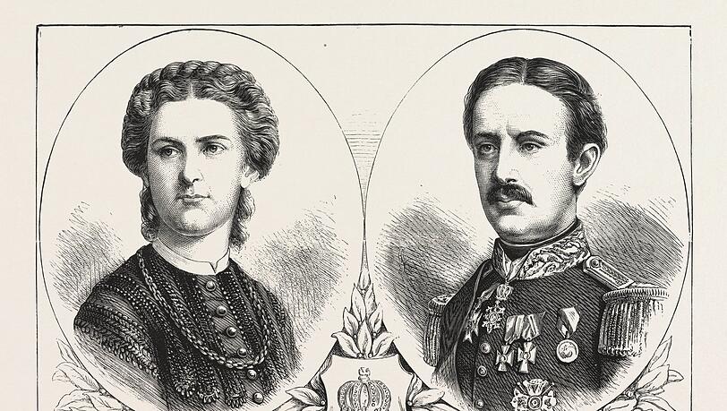 Marie von Neapel und König Francesco II. Marie von Neapel und König Francesco II.