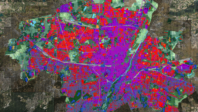 Die Klimakarte der Stadt bei Nacht bei starkem Klimawandel für das Jahr 2055. Lila bedeutet eine "sehr ungünstige" Klimasituation für Münchner in der Nacht. Rot bedeutet "ungünstig", orange "Mittel" und hellorange "günstig". Gelb wäre "sehr günstig". Die Klimakarte der Stadt bei Nacht bei starkem Klimawandel für das Jahr 2055. Lila bedeutet eine "sehr ungünstige" Klimasituation für Münchner in der Nacht. Rot bedeutet "ungünstig", orange "Mittel" und hellorange "günstig". Gelb wäre "sehr günstig".