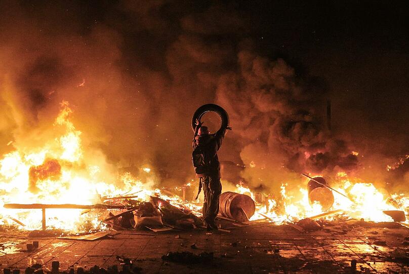 Blut, Feuer, Gewalt: Die Situation in Kiew ist in der Nacht weiter eskaliert. Die Bilder aus der Ukraine.