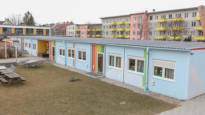 Der Kita-Container in der Marianne-Plehn-Straße 71 schließt.