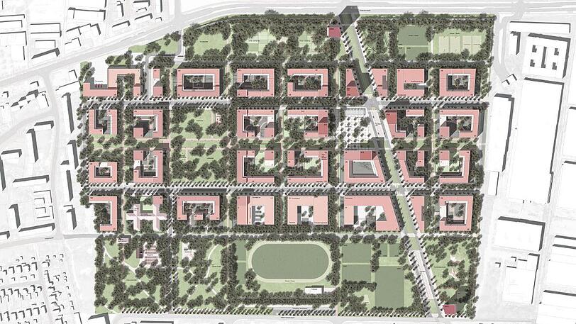 Auf dem Lageplan wird das Gesamtkonzept der Planer sichtbar.