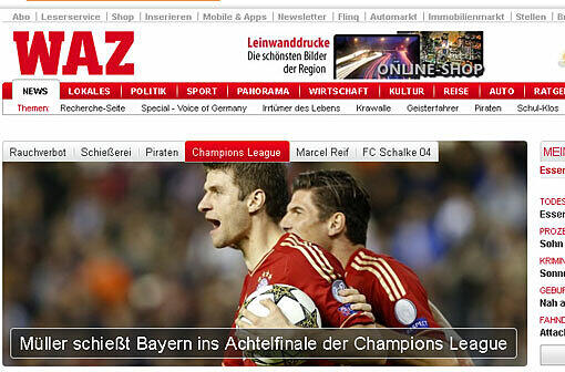 "Thomas Müller schießt den FC Bayern ins Achtelfinale". Das ist der einhellige Tenor der deutschen Blätter.