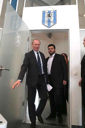 Bilder vom 1860-Gipfel mit Investor Hasan Ismaik und dem neuen Löwen-Präsidenten Hep Monatzeder