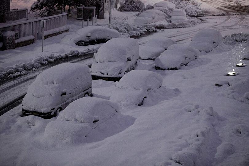Schneesturm in Israel - Die Bilder
