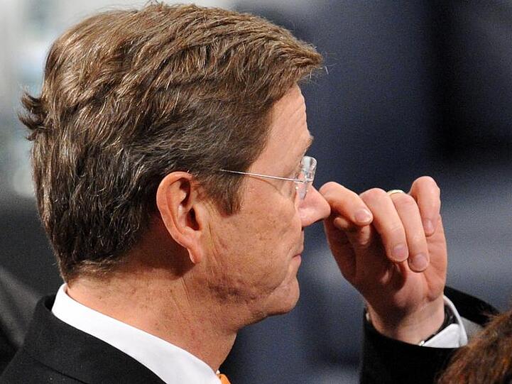 Guido Westerwelle: von der Kanzlerin abgewatscht
