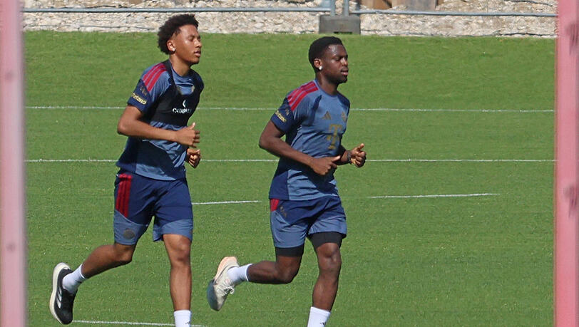 Noel As&eacute;ko war Anfang der Woche am Trainingsgel&auml;nde des FC Bayern.