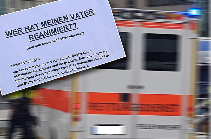 Dank der reaktionsschnellen Wiederbelebung durch Passanten konnte der Mann überleben. Jetzt sucht die Frau nach dem Lebensretter.