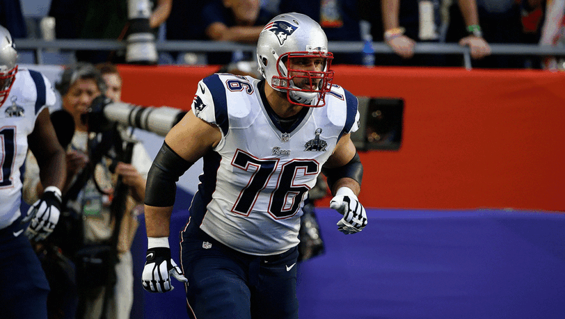 Sebastian Vollmer im Super-Bowl-Finale zwischen den New England Patriots und den Seattle Seahawks.
